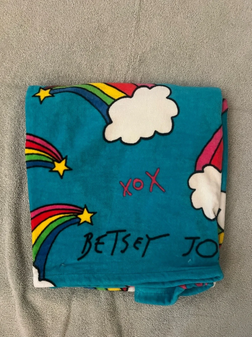 Betsey Johnson Rainbow Cloud Beach Towel